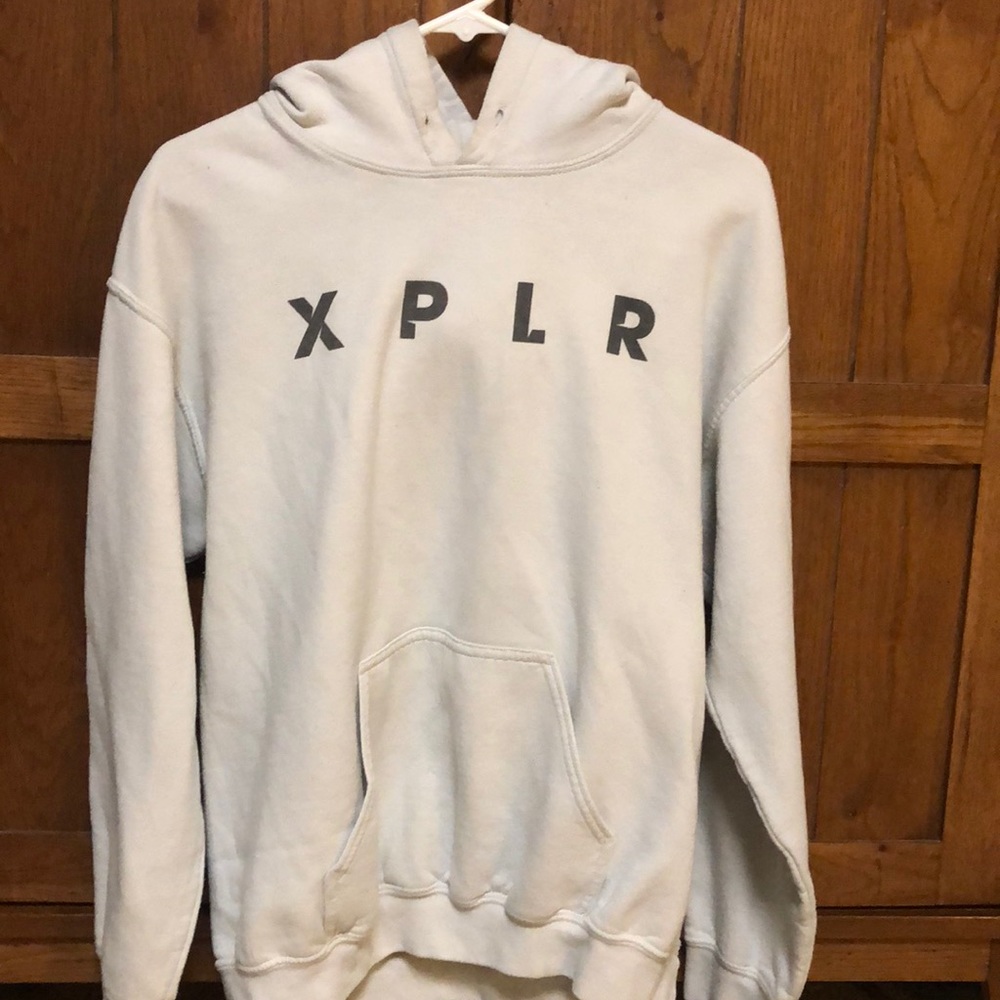 white oversized hoodie